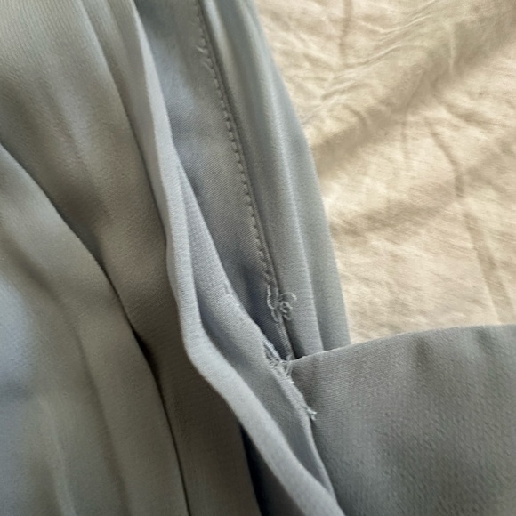 Davids Bridal -  Dusty Blue -  Bridesmaid Dress - One Shoulder - Picture 7 of 8